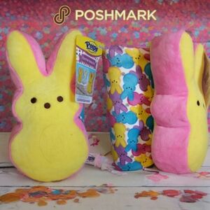 Yellow and Pink Peeps Plush Set With Blanket